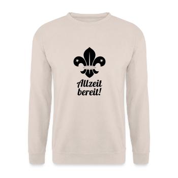 scout / scouting / scoutisme / guide - Sweat-shirt Unisexe - sable - Devant - Alina (178cm) & Michal (187cm)