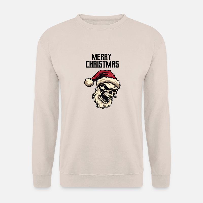 weihnachtsmann skull - Unisex Pullover - Sand