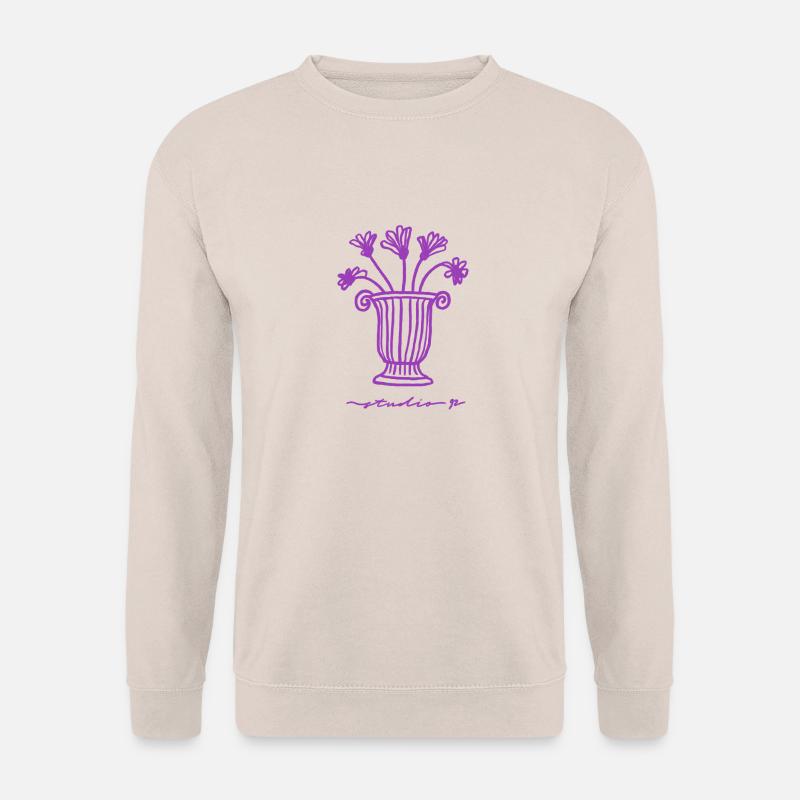 Retro Blumen-Vase – Studio 92 Artprint - Unisex Pullover - Sand