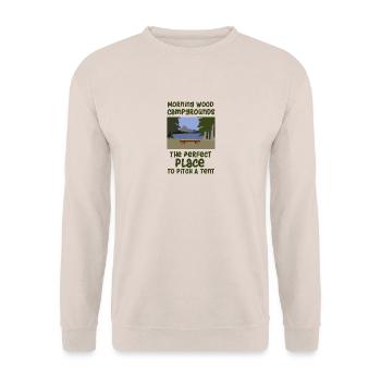 Camping slogan camping - Sweat-shirt Unisexe - sable - Devant - Alina (178cm) & Michal (187cm)