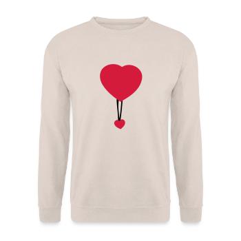 Double heart (2c) - Unisex Sweatshirt - sand - Front - Alina (178cm) & Michal (187cm)