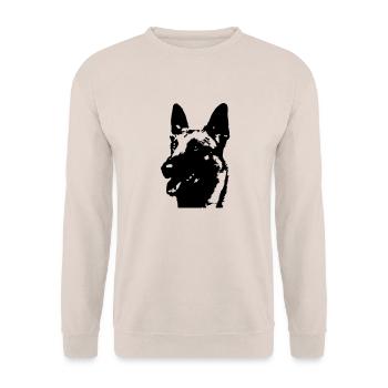Malinois - Unisex Pullover - Sand - Vorne - Alina (178cm) & Michal (187cm)
