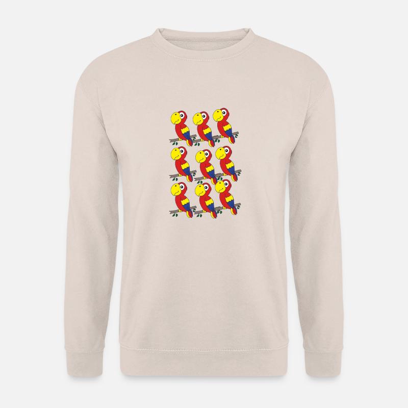 papageien gruppe - Unisex Pullover - Sand
