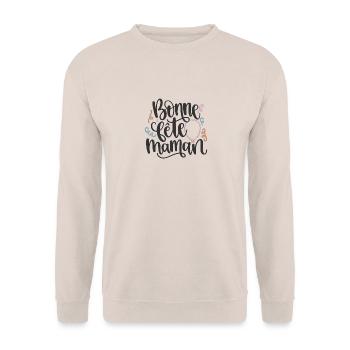 Bonne fête maman - Sweat-shirt Unisexe - sable - Devant - Alina (178cm) & Michal (187cm)