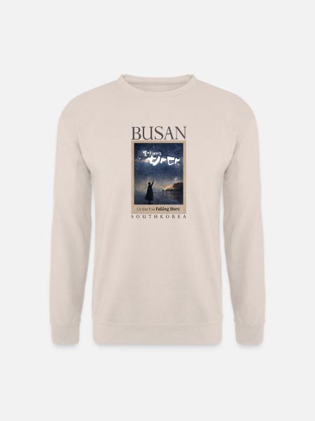 Busan Korea – Koreanische Kalligrafie - Unisex Pullover - Sand