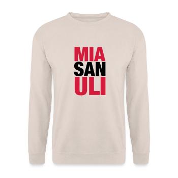 Mia San Uli - Unisex Pullover - Sand - Vorne - Alina (178cm) & Michal (187cm)