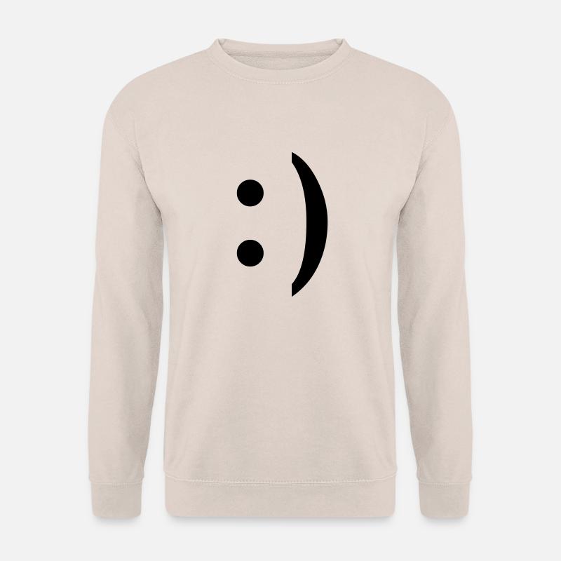 :) smiley - Unisex Pullover - Sand