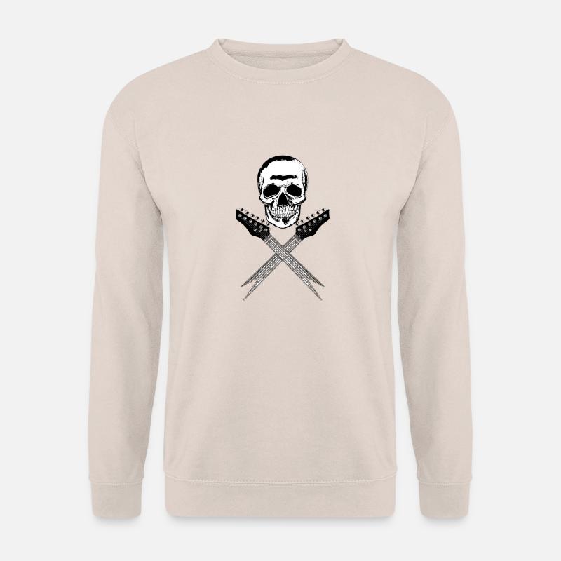 Schädel-Gitarre 001 - Unisex Pullover - Sand