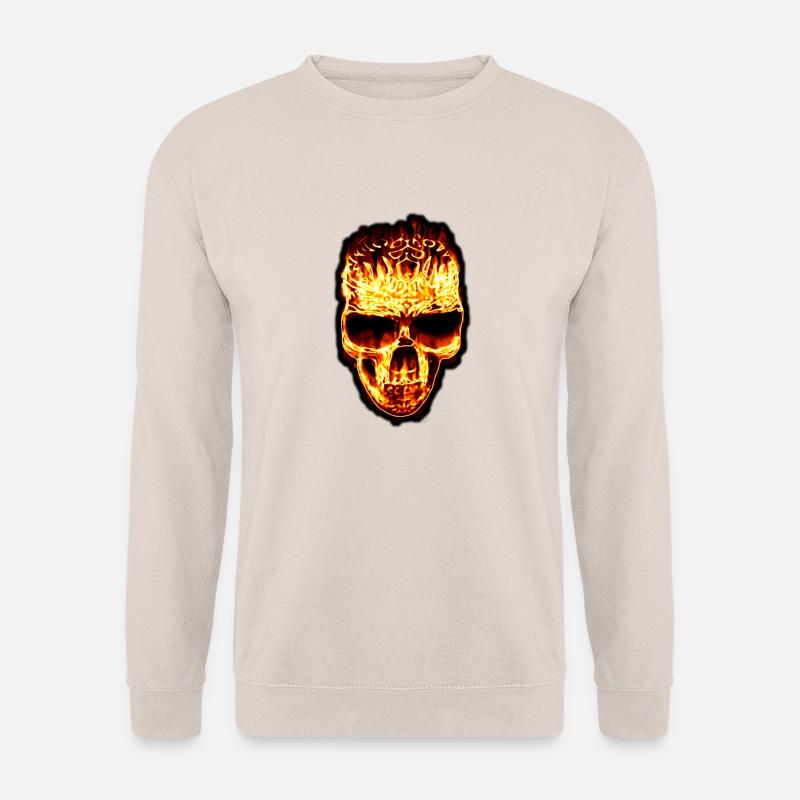 Fire Skull - Unisex Pullover - Sand