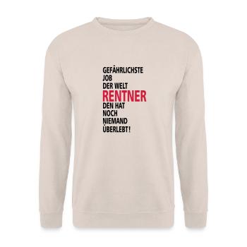 retiree - Unisex Sweatshirt - sand - Front - Alina (178cm) & Michal (187cm)