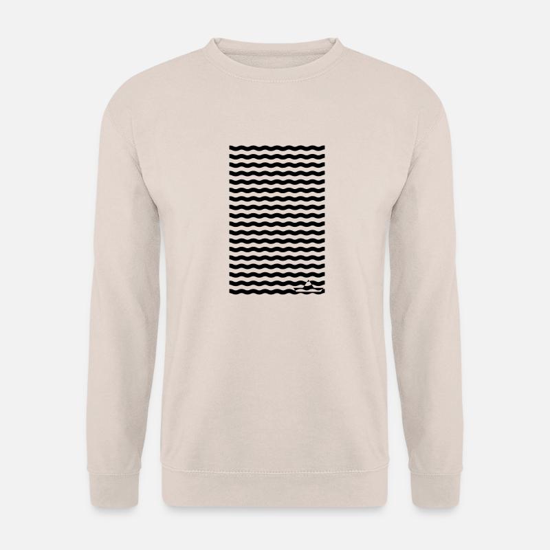 Wellen mit Boot - Unisex Pullover - Sand