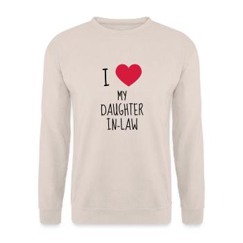 Beau-père belle-mère belle fille beau fils - Sweat-shirt Unisexe - sable - Devant - Alina (178cm) & Michal (187cm)