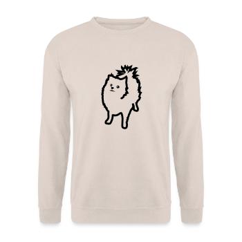 pomeranian - Unisex Sweatshirt - sand - Front - Alina (178cm) & Michal (187cm)