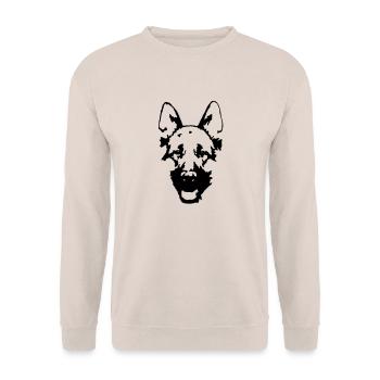 Schäferhund - Unisex Pullover - Sand - Vorne - Alina (178cm) & Michal (187cm)