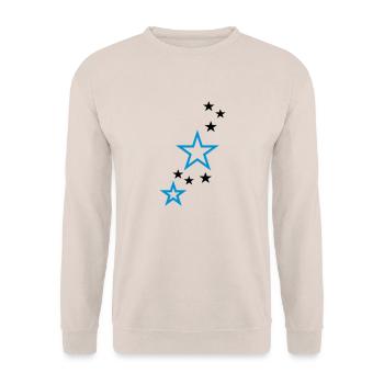 Stars - Unisex Pullover - Sand - Vorne - Alina (178cm) & Michal (187cm)
