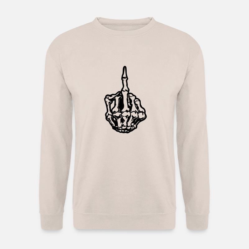 middlefinger_skull_01 - Unisex Pullover - Sand