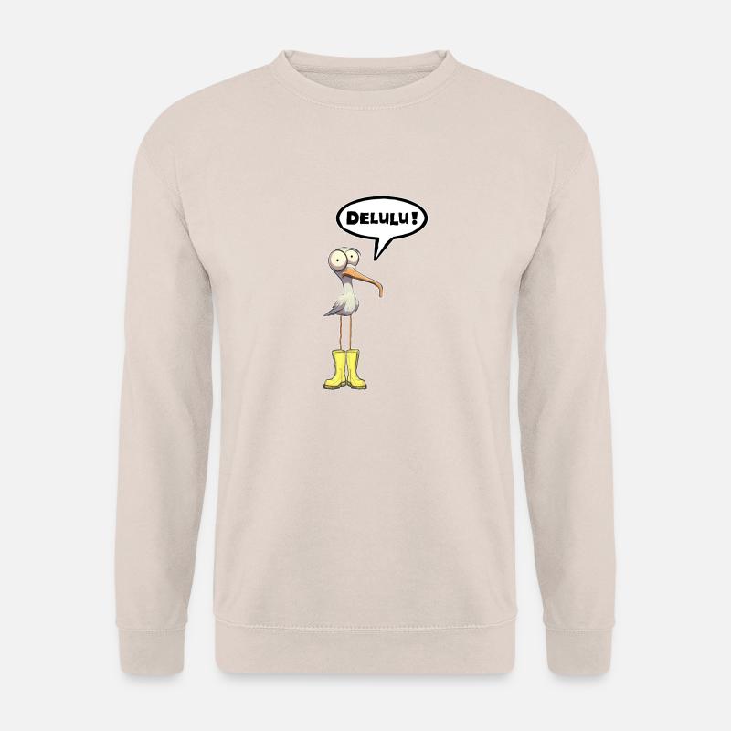 Seagull speech bubble Delulu - Unisex Sweatshirt - sand