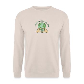 Heart for Earth - Unisex Pullover - Sand - Vorne - Alina (178cm) & Michal (187cm)