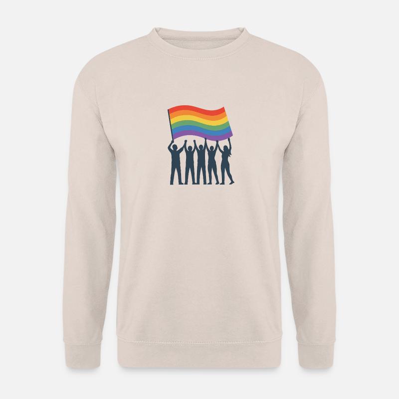 #PrideTogether #LGBTQUnity #RegenbogenFlagge #Quee - Unisex Sweatshirt - sand