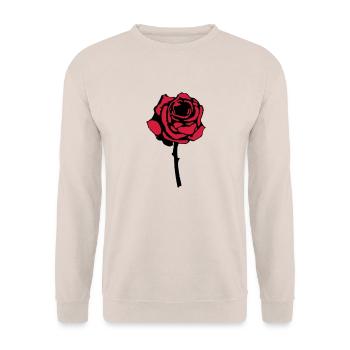rose - Unisex Sweatshirt - sand - Front - Alina (178cm) & Michal (187cm)
