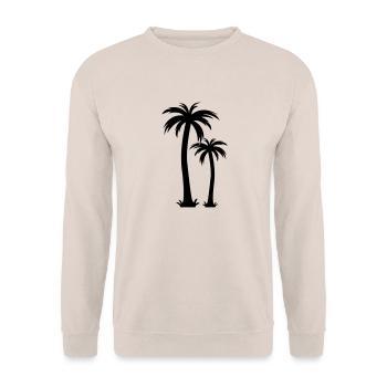 palmen - Unisex Pullover - Sand - Vorne - Alina (178cm) & Michal (187cm)