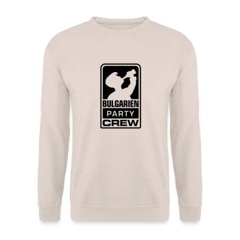 party crew logo - Unisex Pullover - Sand - Vorne - Alina (178cm) & Michal (187cm)