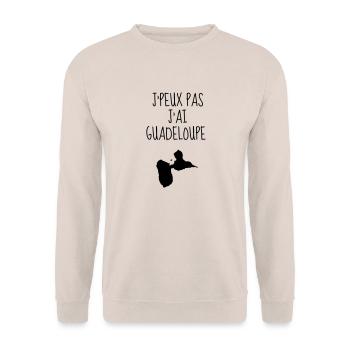 Guadeloupe 971 Guadeloupéen Guadeloupéenne Gwada - Unisex Sweatshirt - sand - Front - Alina (178cm) & Michal (187cm)