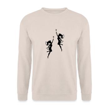 feen_01 - Unisex Pullover - Sand - Vorne - Alina (178cm) & Michal (187cm)