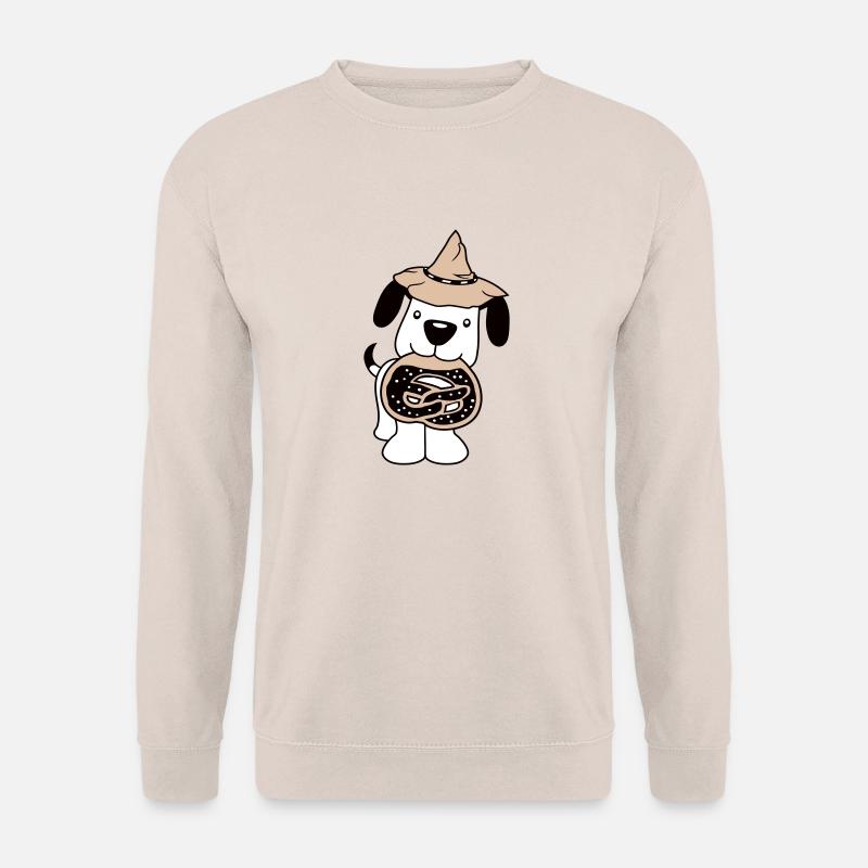 Hund Brezel Bayern Feier Hut Hungrig Party Oktober - Unisex Pullover - Sand
