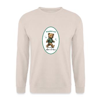 Schwaben Shirt – Wemmer sod aber it kaa - Unisex Pullover - Sand - Vorne - Alina (178cm) & Michal (187cm)