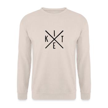 KITEhipsterkreuzw - Unisex Sweatshirt - sand - Front - Alina (178cm) & Michal (187cm)