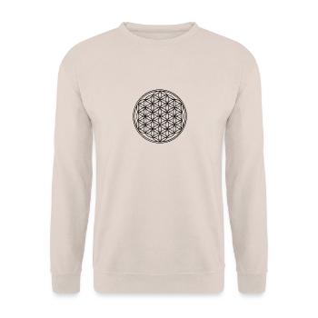 Lebensblume - Unisex Pullover - Sand - Vorne - Alina (178cm) & Michal (187cm)