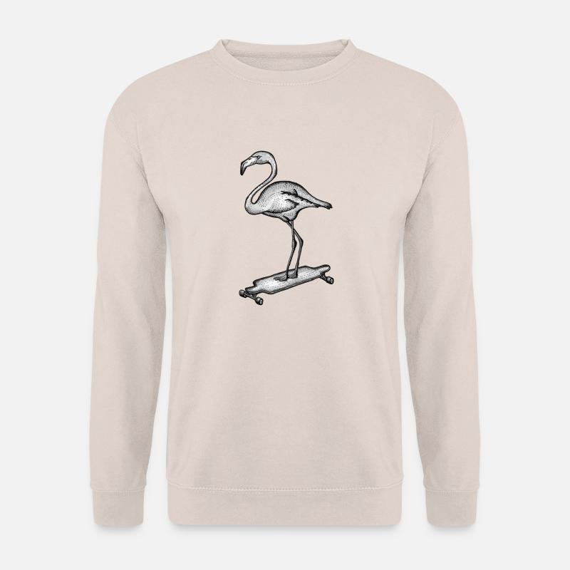 Flamingo Longboard - Unisex Pullover - Sand