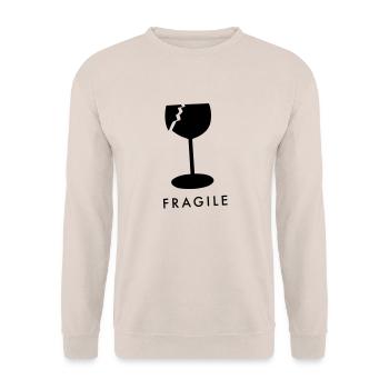 E&R Verre fragile - Sweat-shirt Unisexe - sable - Devant - Alina (178cm) & Michal (187cm)