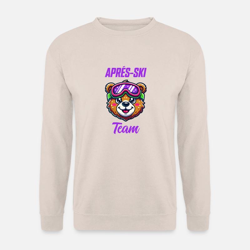 Bear Comic Ski Goggles - Unisex Sweatshirt - sand