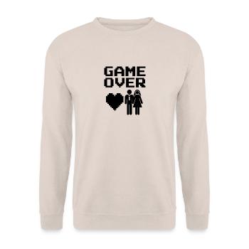 Game Over - Unisex Pullover - Sand - Vorne - Alina (178cm) & Michal (187cm)