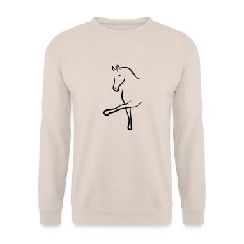 dressage - Unisex Sweatshirt - sand - Front - Alina (178cm) & Michal (187cm)