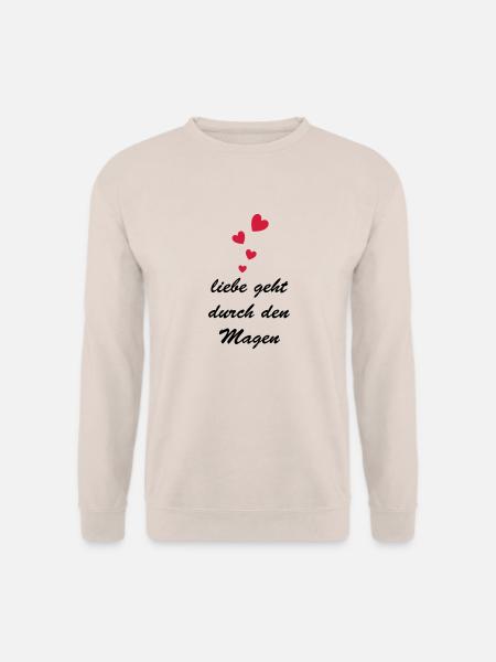 liebe geht durch den Magen - Unisex Pullover - Sand
