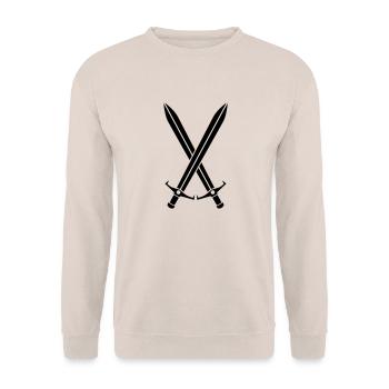 Schwert - Unisex Pullover - Sand - Vorne - Alina (178cm) & Michal (187cm)