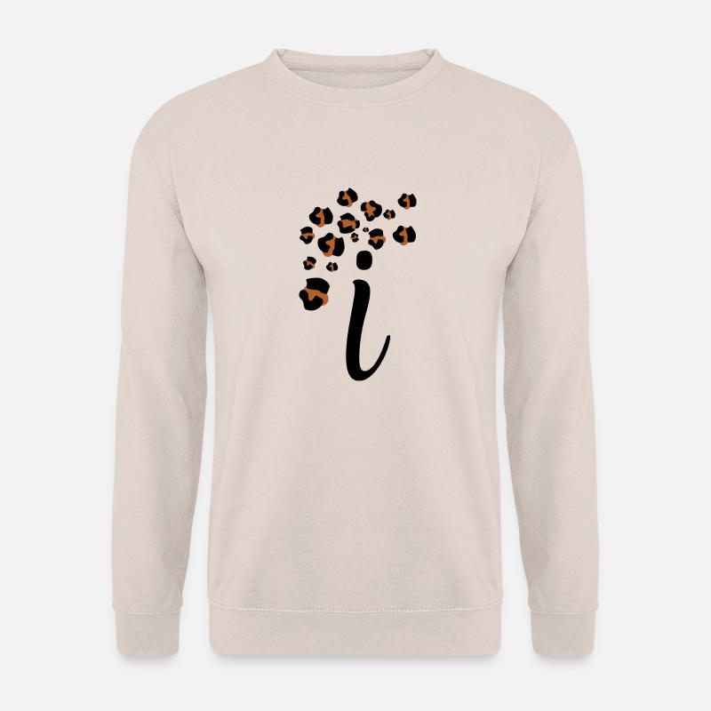 Buchstabe i Leopardenmuster - Unisex Pullover - Sand