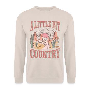 A little bit country - Unisex Sweatshirt - sand - Front - Alina (178cm) & Michal (187cm)