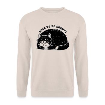 love to be bad mood animal - Unisex Sweatshirt - sand - Front - Alina (178cm) & Michal (187cm)
