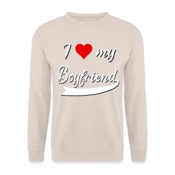 ❤️ Amour Couple Saint-Valentin Cadeau Petit Ami Amour - Sweat-shirt Unisexe - sable - Devant - Alina (178cm) & Michal (187cm)