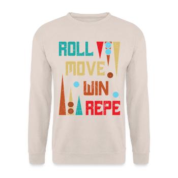 Backgammon Spiel - Unisex Pullover - Sand - Vorne - Alina (178cm) & Michal (187cm)