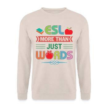 ESL-Lehrer ESL Unterricht - Unisex Pullover - Sand - Vorne - Alina (178cm) & Michal (187cm)