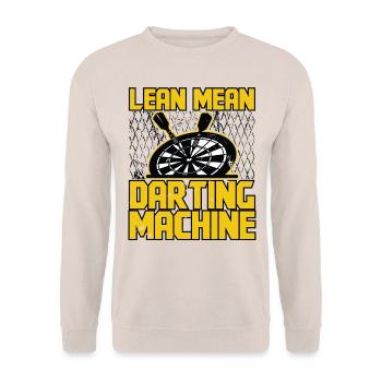 Dart Dartspieler Dartspiel Herren - Unisex Pullover - Sand - Vorne - Alina (178cm) & Michal (187cm)