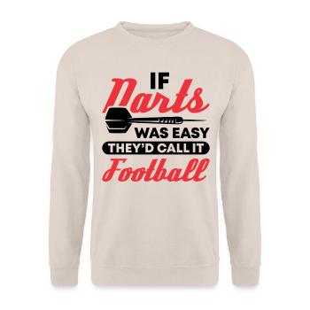Dart Dartspieler Dartspiel Herren - Unisex Pullover - Sand - Vorne - Alina (178cm) & Michal (187cm)