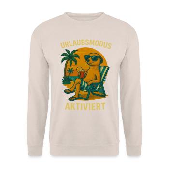 Suricate Vacances d’été Plage Palmiers de mer - Sweat-shirt Unisexe - sable - Devant - Alina (178cm) & Michal (187cm)