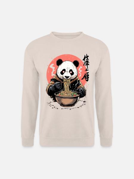 Kawaii Panda Ramen Japan Style Design - Unisex Pullover - Sand