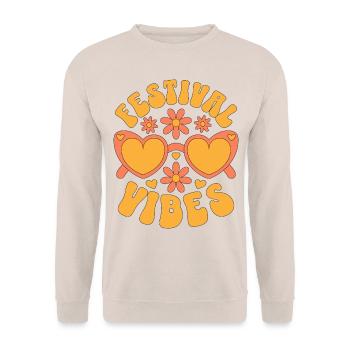 Ambiance du festival - Sweat-shirt Unisexe - sable - Devant - Alina (178cm) & Michal (187cm)